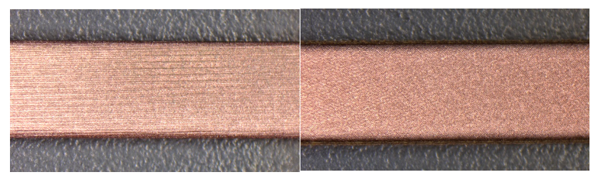 300W surface after cleaned (F160 left, F210 right)